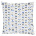 Homeroots 18 x 18 in. Blue & Taupe Geo Lines Throw Pillow 386368